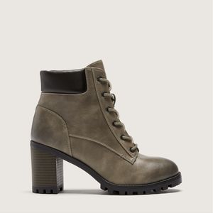 Wide Lace-Up Combat Booties - Addition Elle